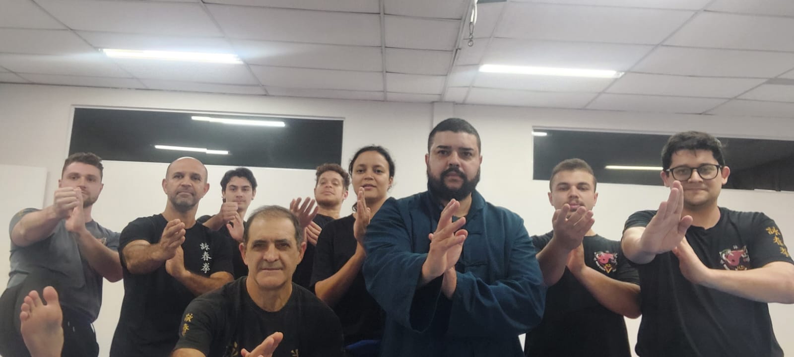 Treino de Wing Chun - Grupo de alunos em prática
