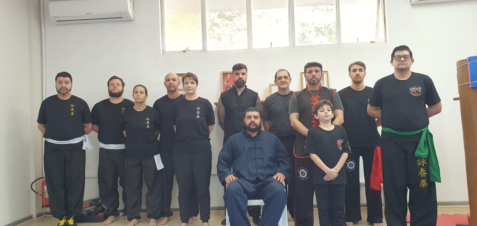 Treino de Wing Chun - Mestre e seus alunos